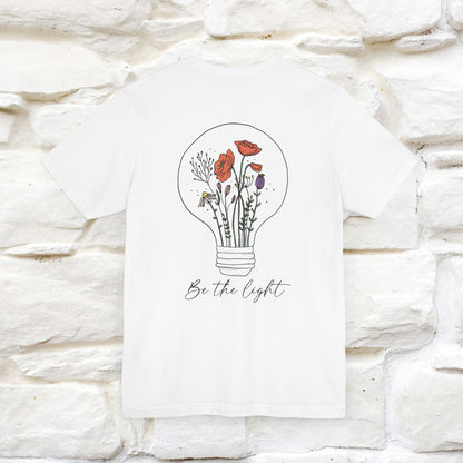 "Be The Light" Cat T-Shirt for Men & Women | Front & Back Design | 100% Cotton* 🐾