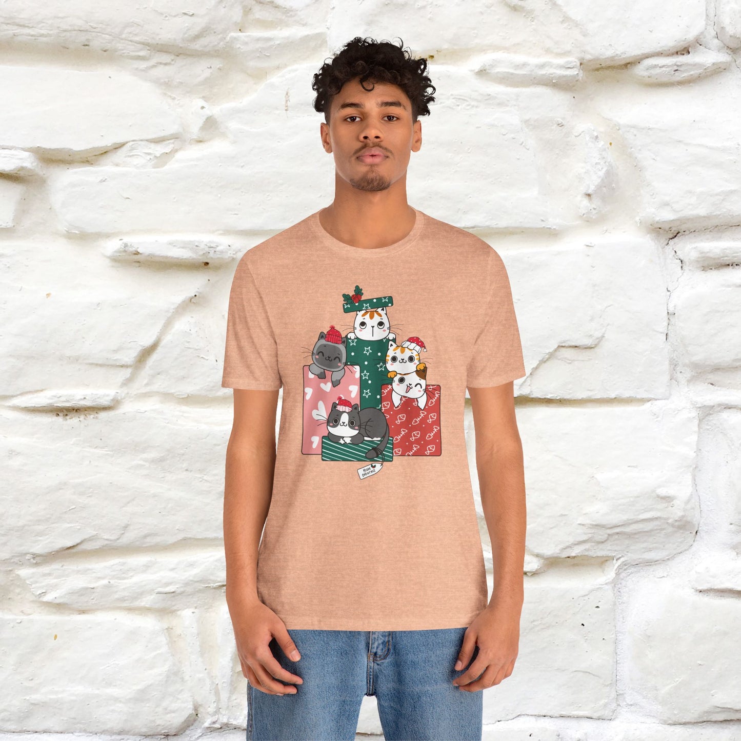 Christmas Cat Gift T-Shirt | Perfect Holiday Cat Shirt for Men & Women | 100% Cotton