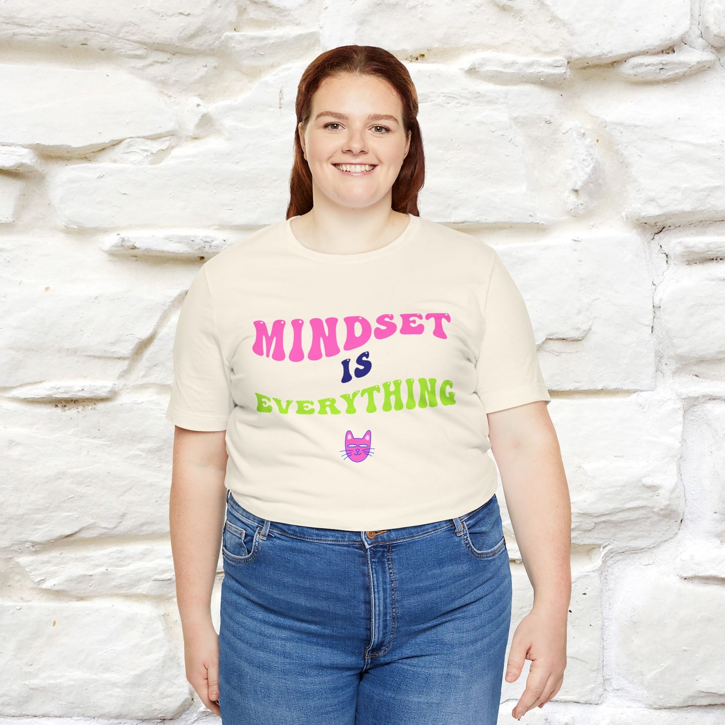 ''Mindset Is Everything'' T-shirt for Women 100% Cotton* - Nunu&Miao Studio