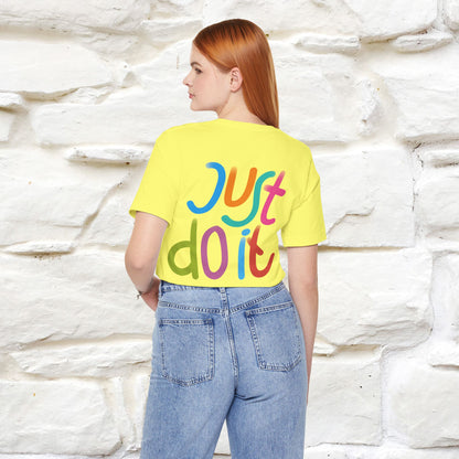 "Yes, Just Do It" Cat T-Shirt| Front & Back Design | Nunu&Miao Studio