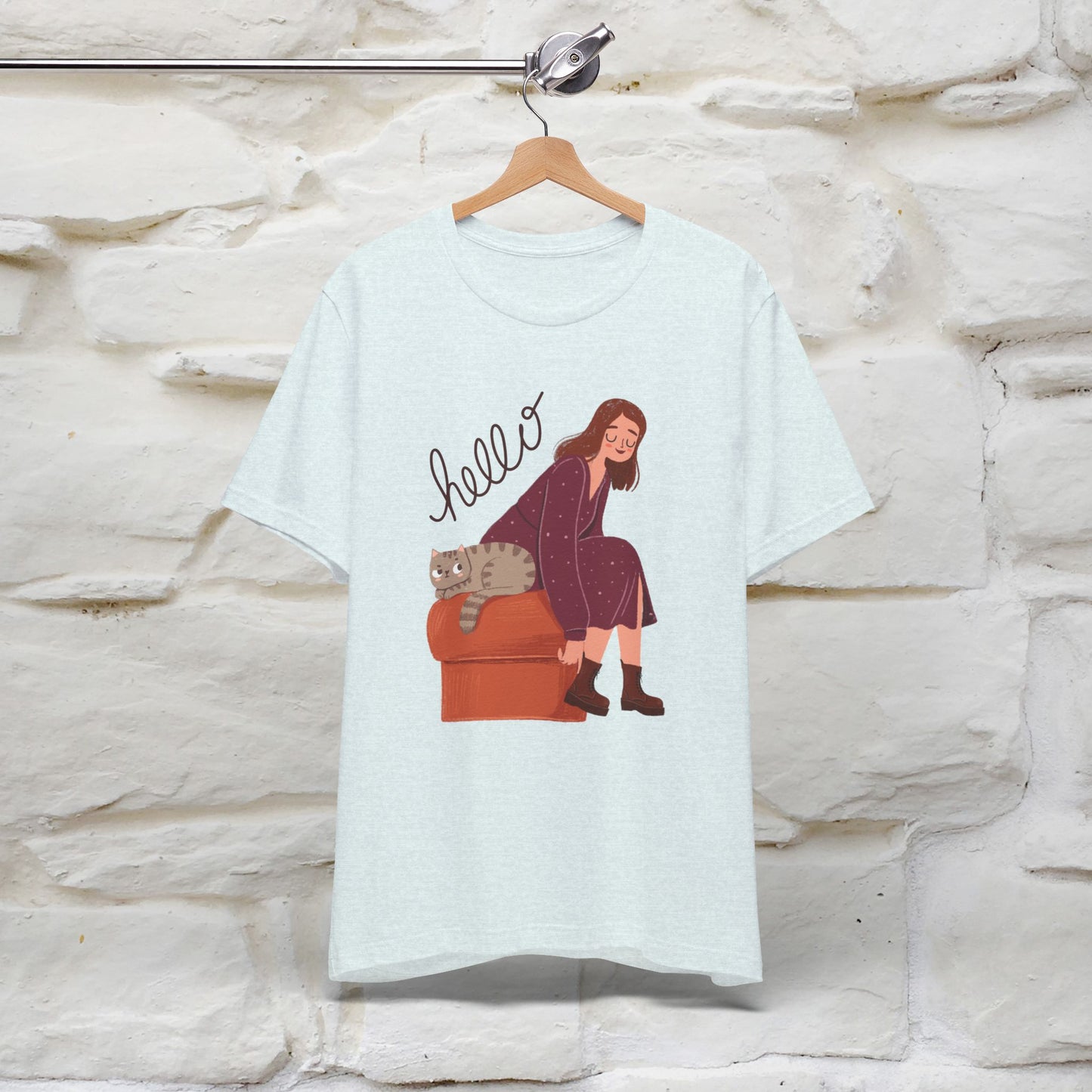 ''Hello''  Cat T-shirt for Women  100% Cotton*