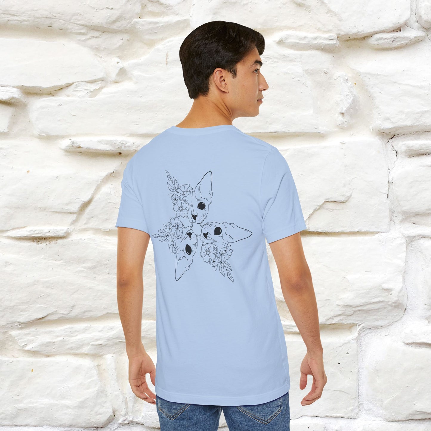 "Trinity'' Cat T-Shirt Front and Back Design | Nunu&Miao Studio