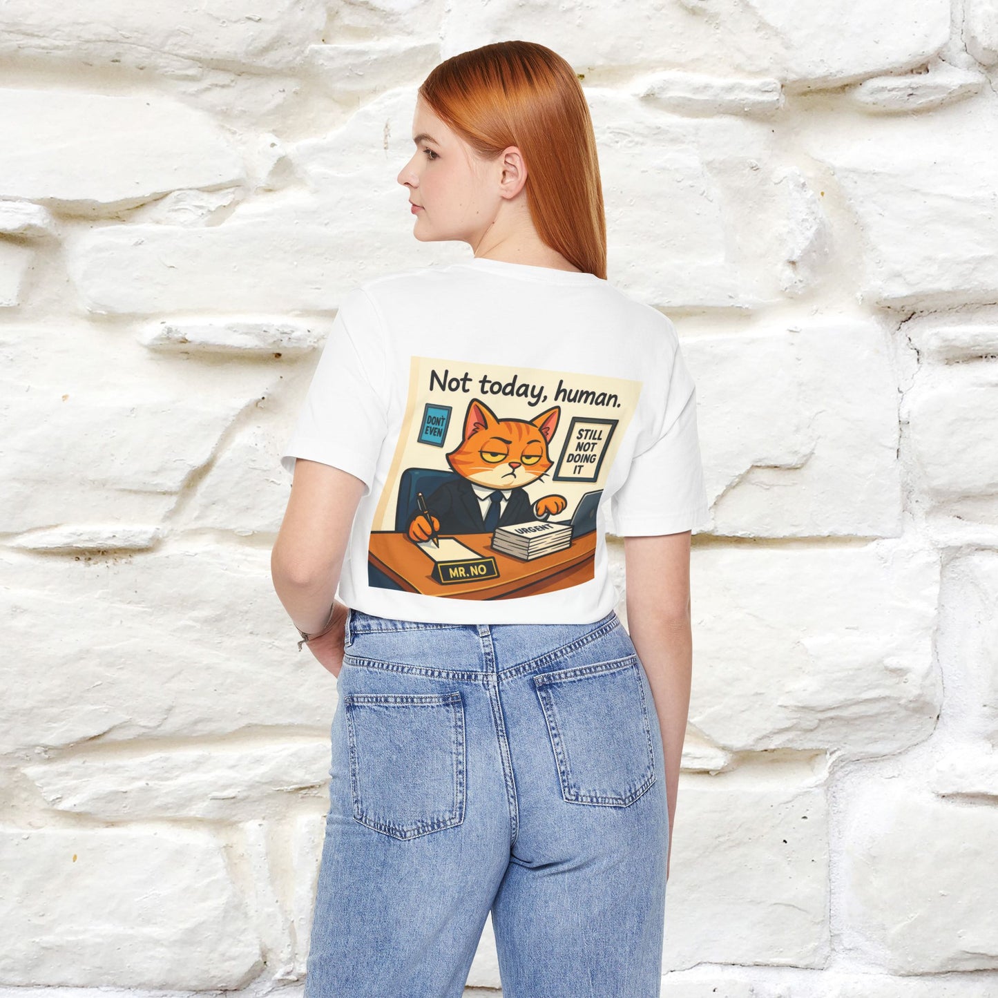 ''Not Today, Human''|  Sarcastic Cat T-Shirt | Front & Back Design | Nunu&Miao Studio