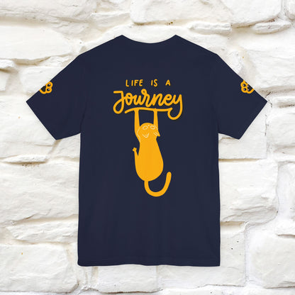 "Life Is A Journey'' Cat T-Shirt | Front & Back Design | Nunu&Miao Studio