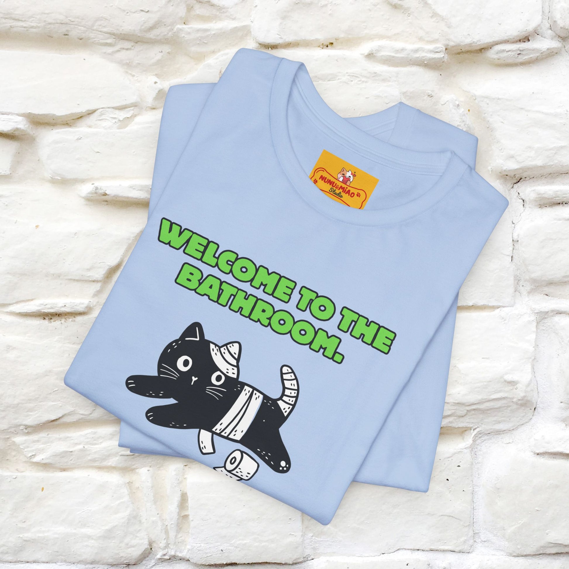 "Welcome To The Bathroom..."Funny  Cat T-shirt |Nunu&Miao Studio - Nunu&Miao Studio