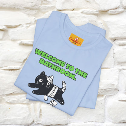 "Welcome To The Bathroom..."Funny  Cat T-shirt |Nunu&Miao Studio - Nunu&Miao Studio