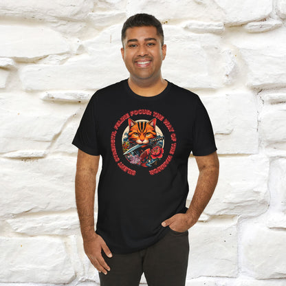 Silent Strength, Feline Focus: The Way of the Warrior" Cat T-Shirt for Men & Women | 100% Cotton*