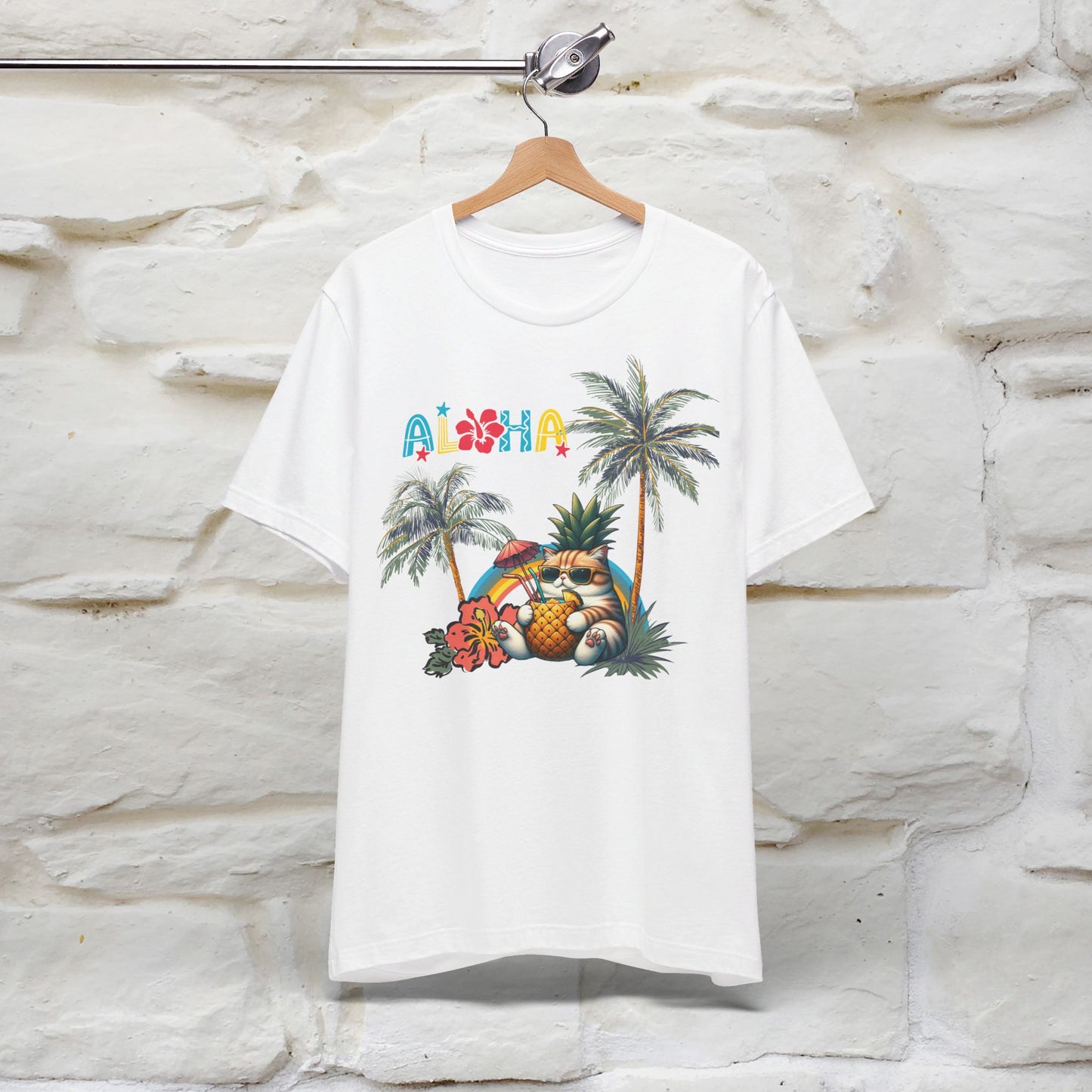 ''Aloha'' Cat T-shirt for Women 100% Cotton* - Nunu&Miao Studio