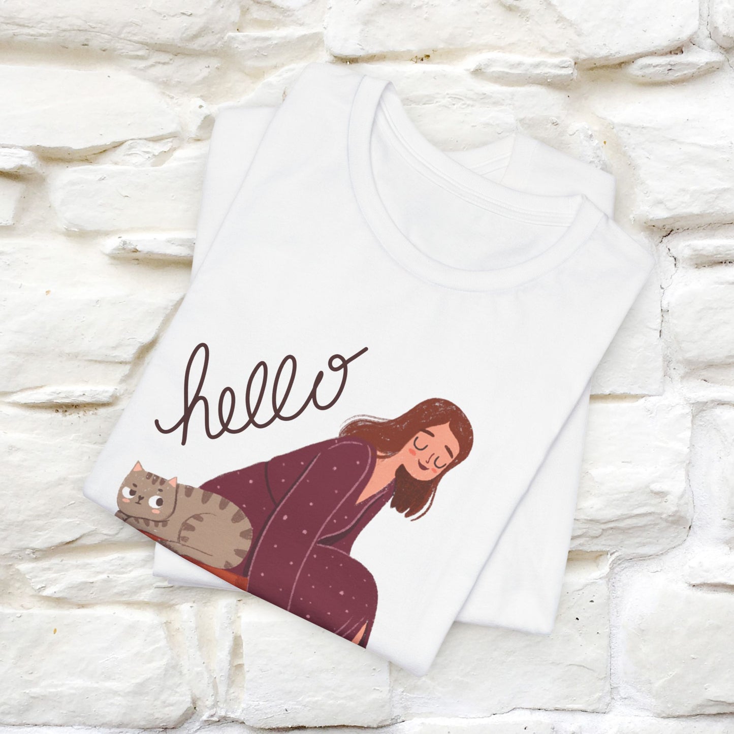 ''Hello''  Cat T-shirt for Women  100% Cotton*