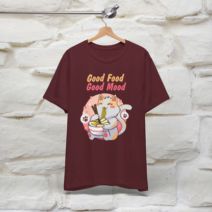 "Good Food Good Mood" Cat T-shirt for Men & Women | 100% Cotton*