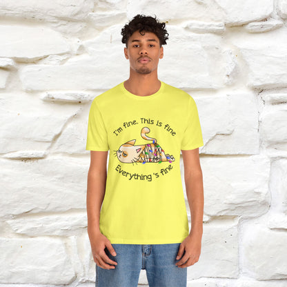 "This Is Fine" |Funny Cat T-Shirt | Nunu&Miao Studio