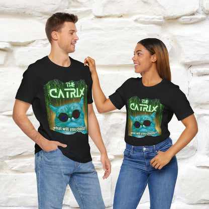 The Catrix: What Will You Choose? Cat T-Shirt for Men & Women | 100% Cotton* Matrix-Inspired Tee