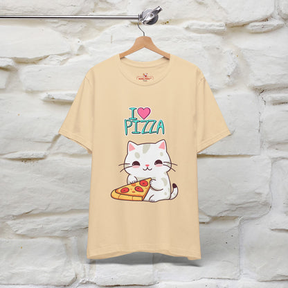 "I Love Pizza" Cat T-shirt for Men & Women | 100% Cotton*