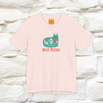 "Just Relax'' Cat T-Shirt Front and Back Design | Nunu&Miao Studio