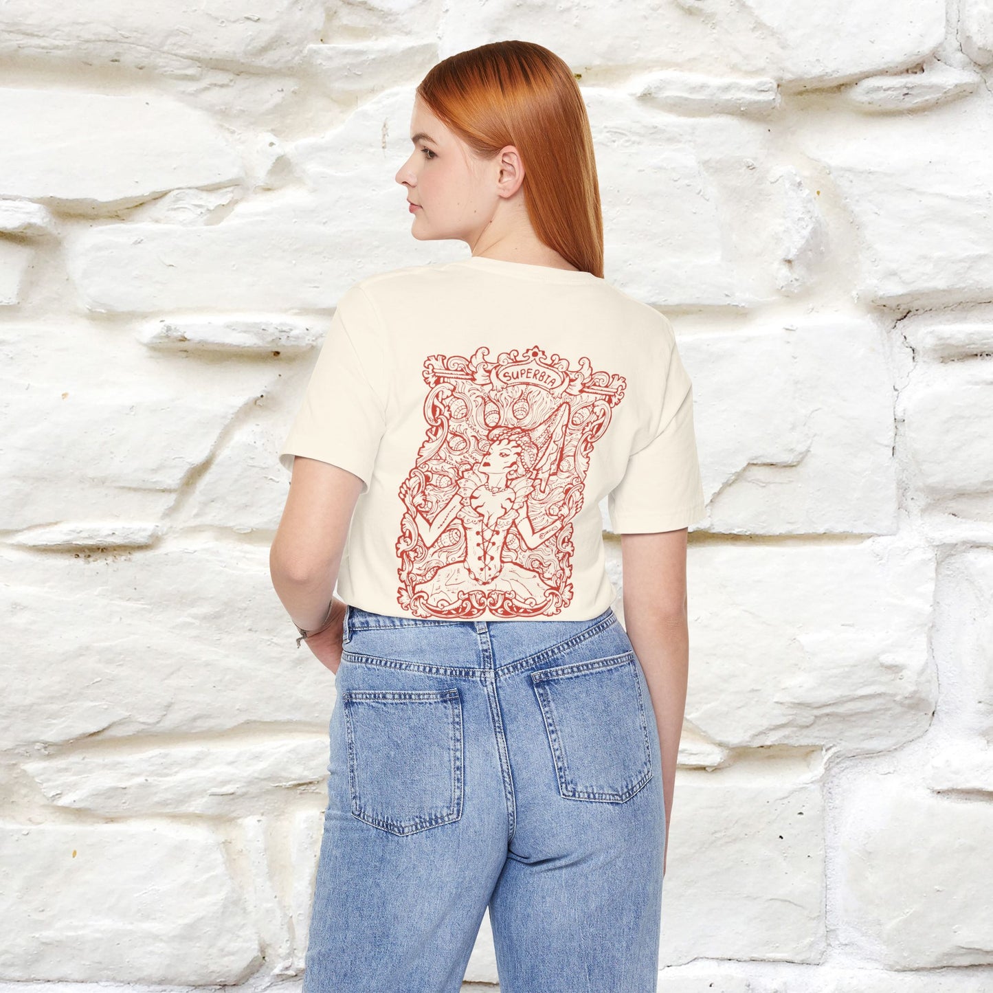 "Superbia'' Cat T-Shirt Front and Back Design | Nunu&Miao Studio