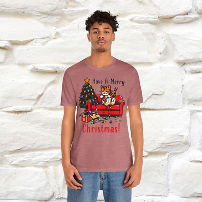 “Have A Merry Christmas! T-Shirt | Festive Cat Shirt for Men & Women | 100% Cotton”