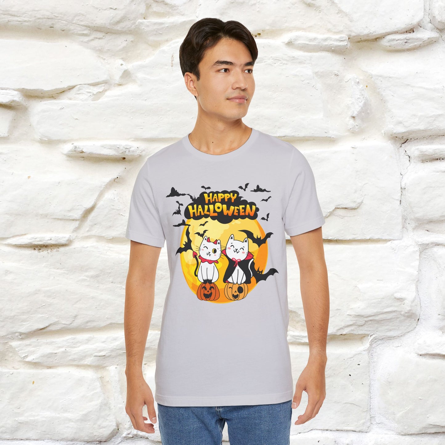 "Happy Halloween Cat Couple " Cat  T-shirt |Nunu&Miao Studio