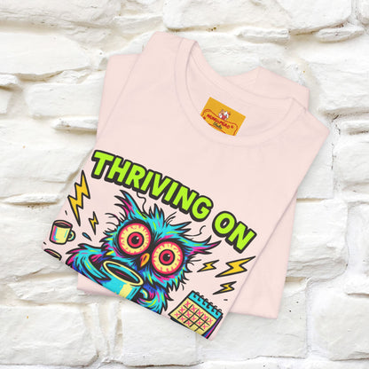 ''Thriving On Caffeine And Poor Choices''|  Sarcastic Cat T-Shirt | Nunu&Miao Studio
