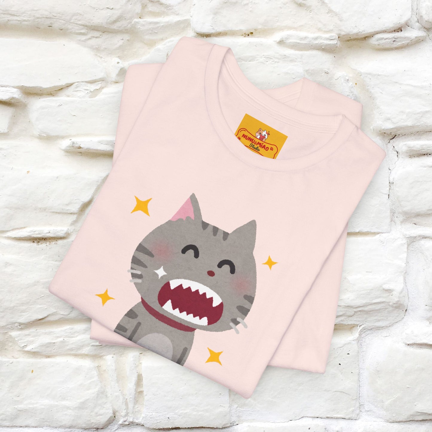 "Smile, Sparkle, Shine" Cat T-Shirt | Front & Back Design | Nunu&Miao Studio