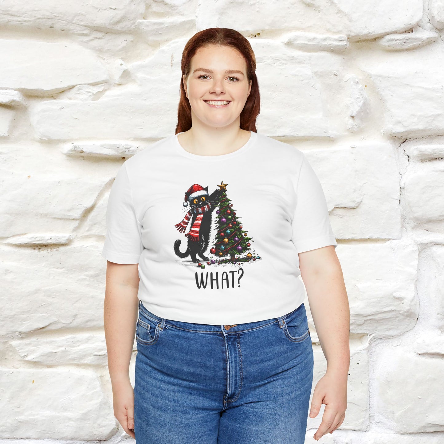 What? Cattitude Cat Christmas Shirt for Men & Women | 100% Cotton*