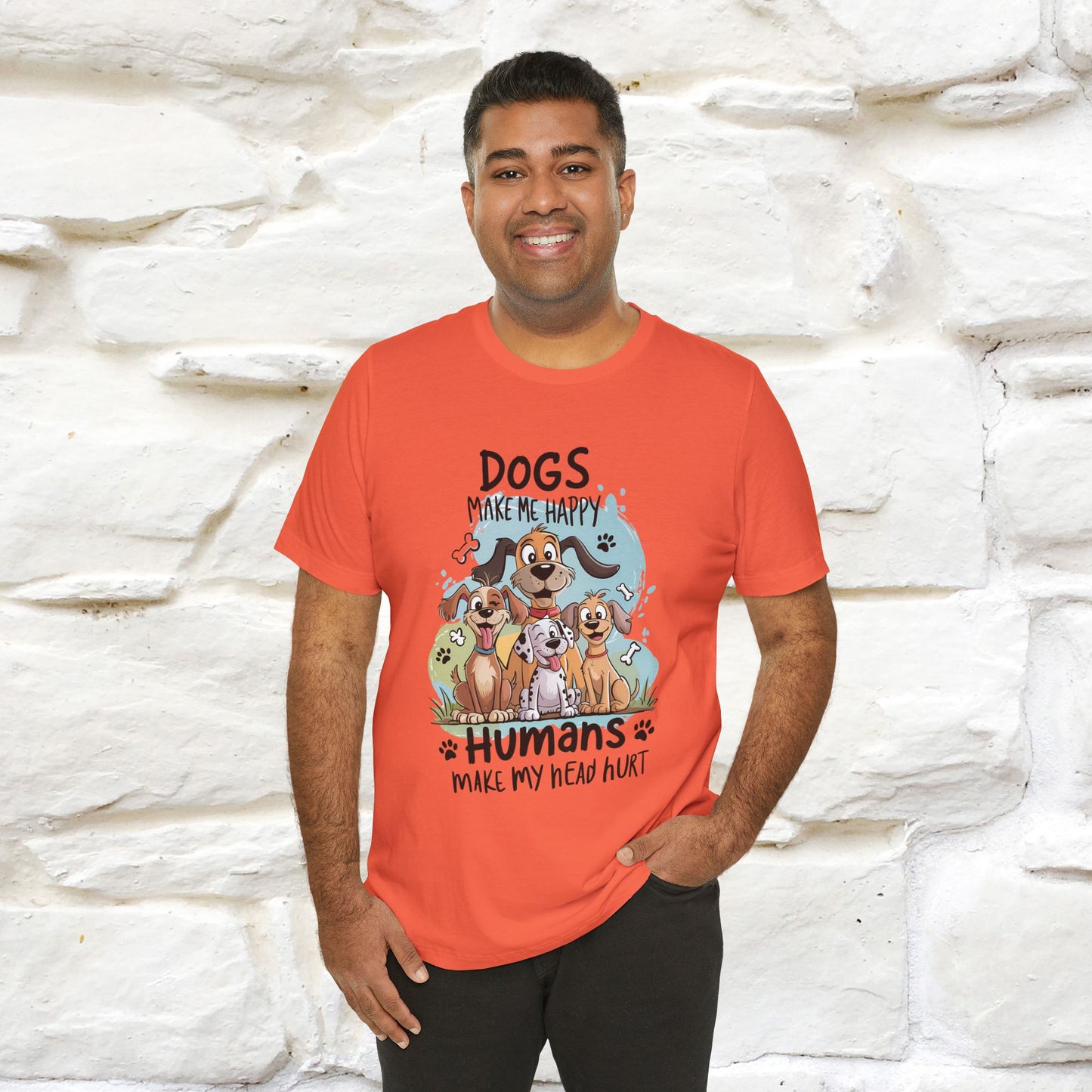 " Dogs Make Me Happy ..."  T-shirt |Nunu&Miao Studio