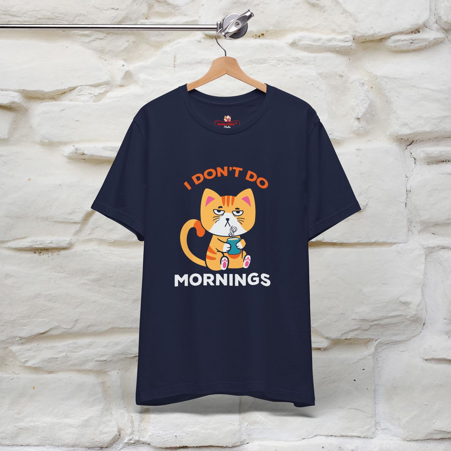 ''I Don't Do Mornings''  Cat T-shirt for Men and Women 100% Cotton*