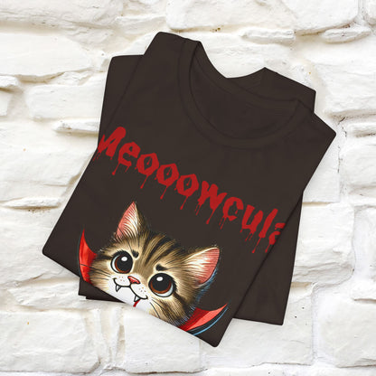 Meooowcula T-Shirt for Men & Women | 100% Cotton Spooky Cat Lover Tee