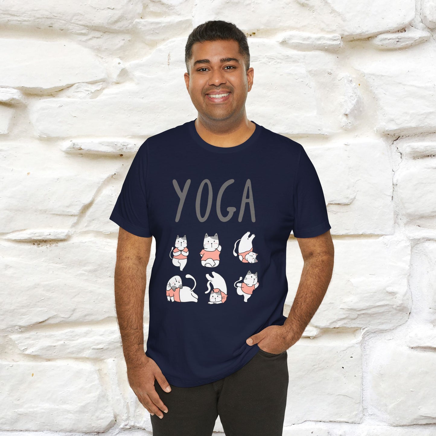 The Real Yoga Challenge Cat T-Shirt for Men & Women | 100% Cotton* Funny & Comfortable Tee