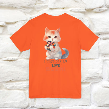 "I Just Really Love Sushi" Cat T-shirt for Men & Women | Front & Back Design | 100% Cotton*