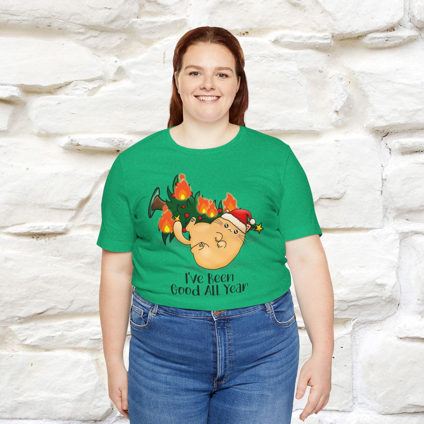 I've Been Good All Year | Festive Cat Christmas Shirt for Men & Women | 100% Cotton*