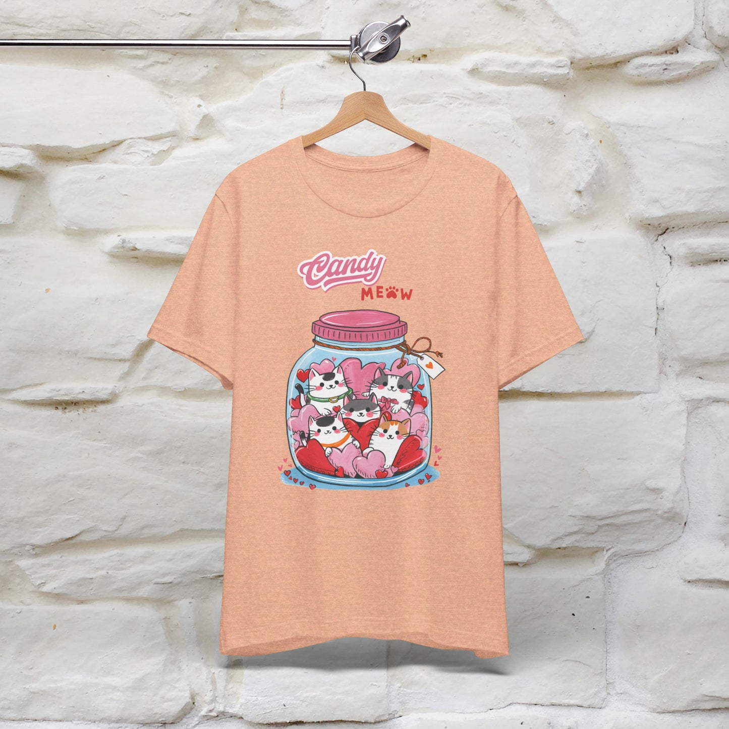 ''Candy Meow'' Cat T-shirt for Women 100% Cotton* - Nunu&Miao Studio