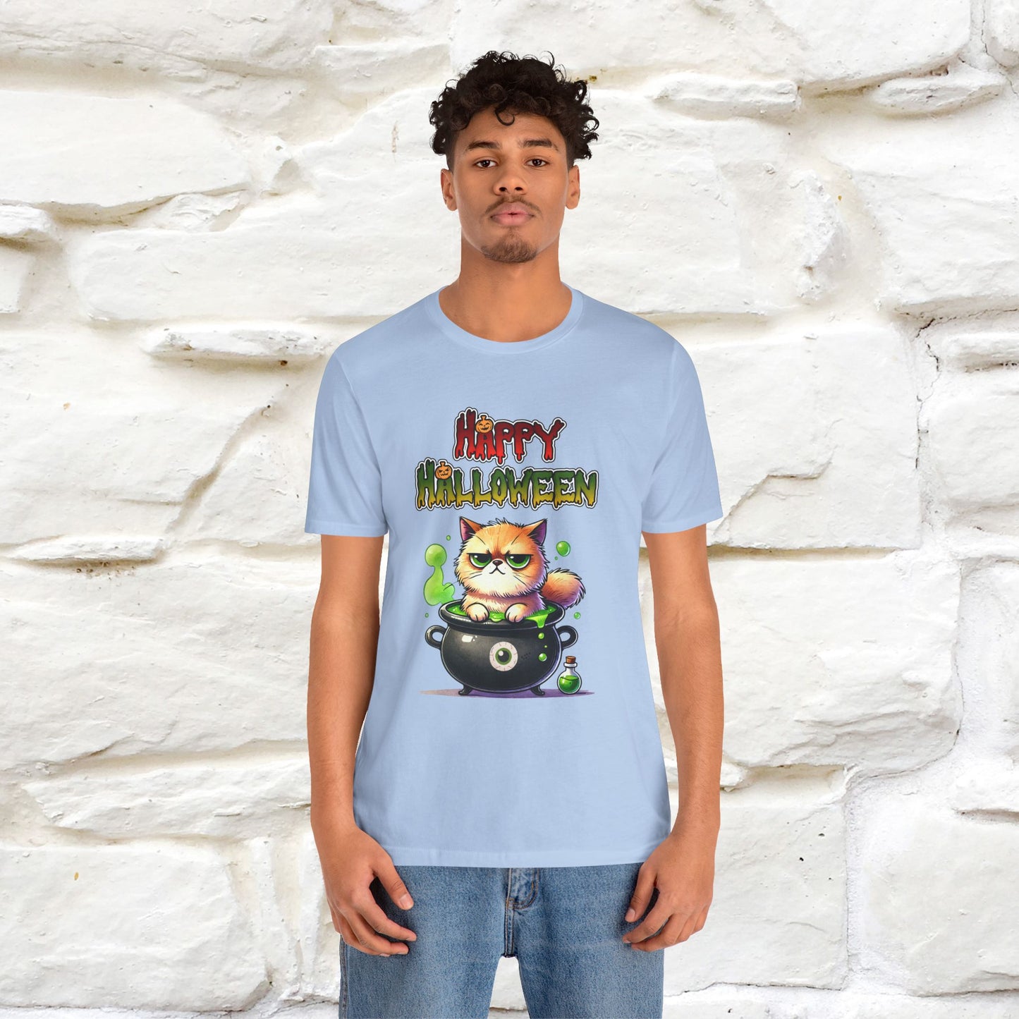 "Angry Cat Happy Halloween" Cat  T-shirt |Nunu&Miao Studio