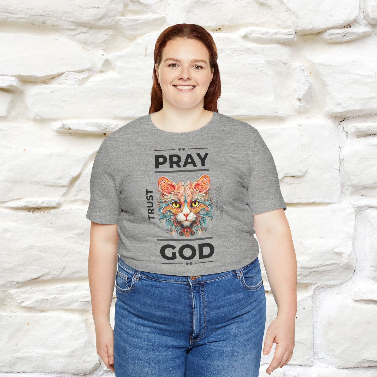 Pray, God, Trust, Work T-Shirt for Men & Women | 100% Cotton* Inspirational Tee