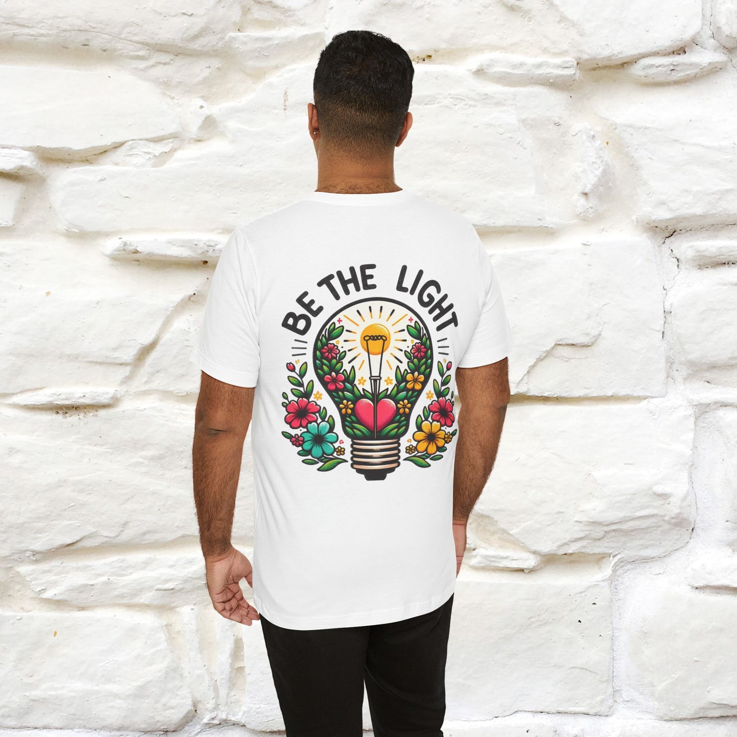 "Be The Light" Cat T-shirt for Men & Women | 100% Cotton* | Cat Lover Tee | Front & Back Design