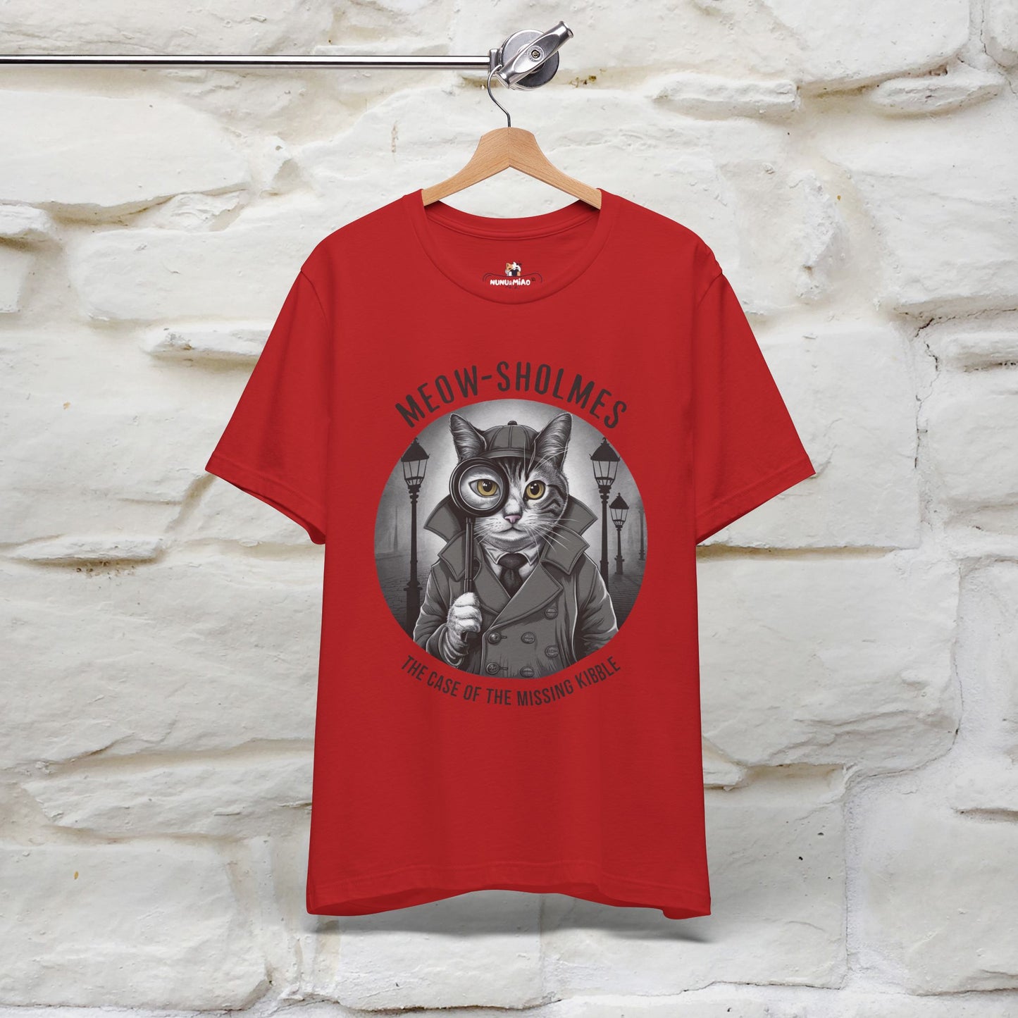 Meow-Sholmes: The Case of the Missing Kibble T-Shirt | Detective Cat Tee for Men & Women | 100% Cotton*