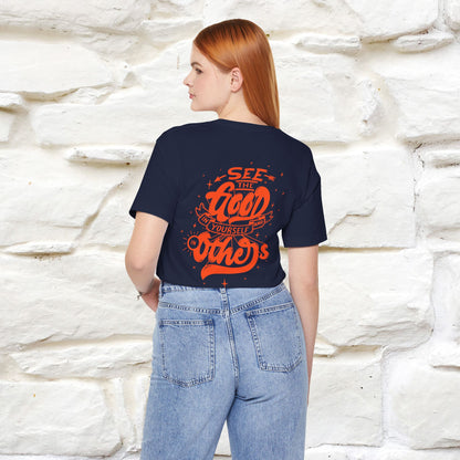 "See the Good in Yourself and Others" Cat T-Shirt | Front & Back Design | Nunu&Miao Studio
