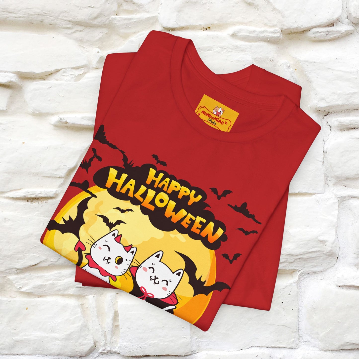 "Happy Halloween Cat Couple " Cat  T-shirt |Nunu&Miao Studio