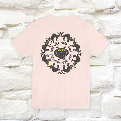 ''Black Cat Circle'' Cat T-Shirt Front and Back Design | Nunu&Miao Studio