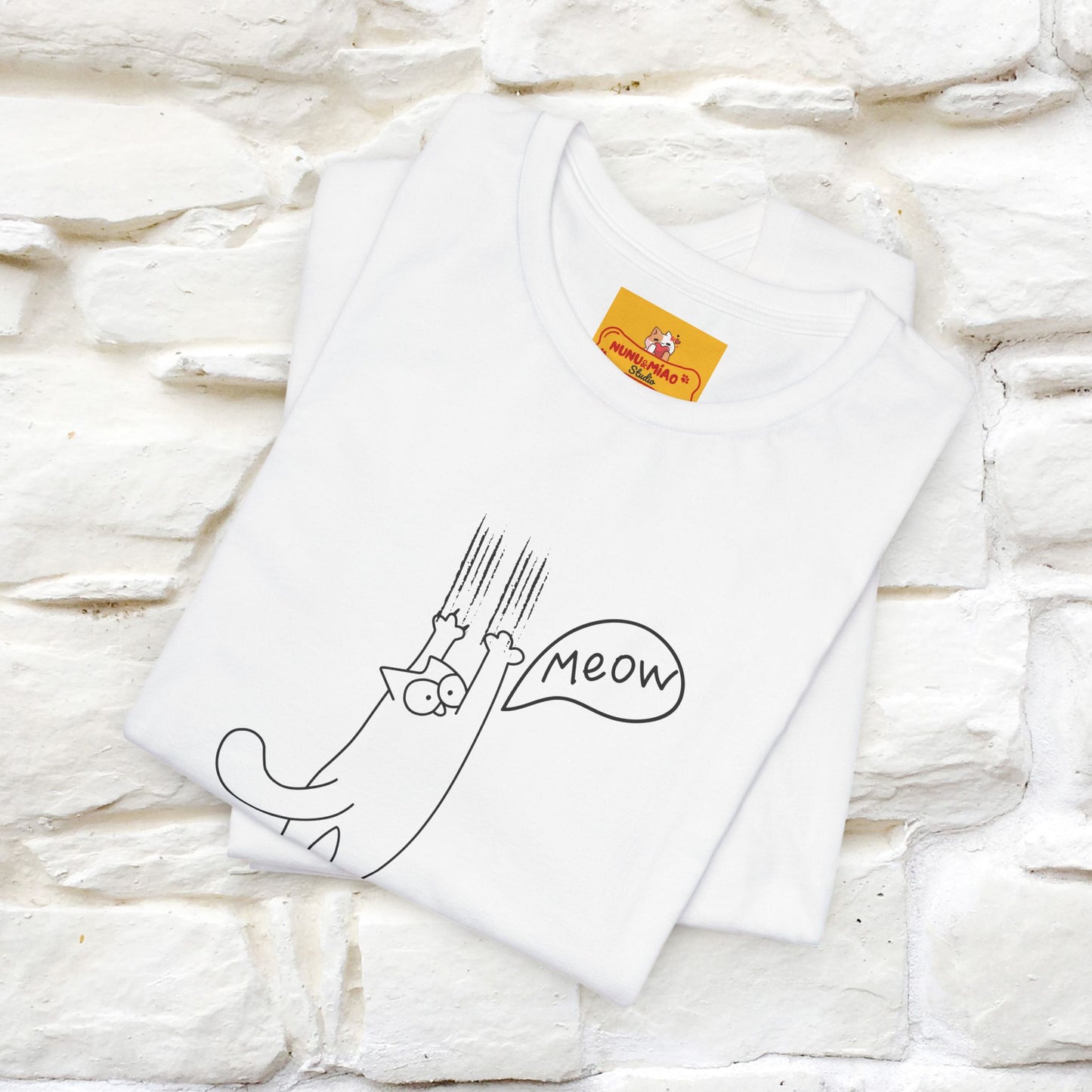 "Meow Meow Meow" Cat T-Shirt | Front & Back Design | Nunu&Miao Studio