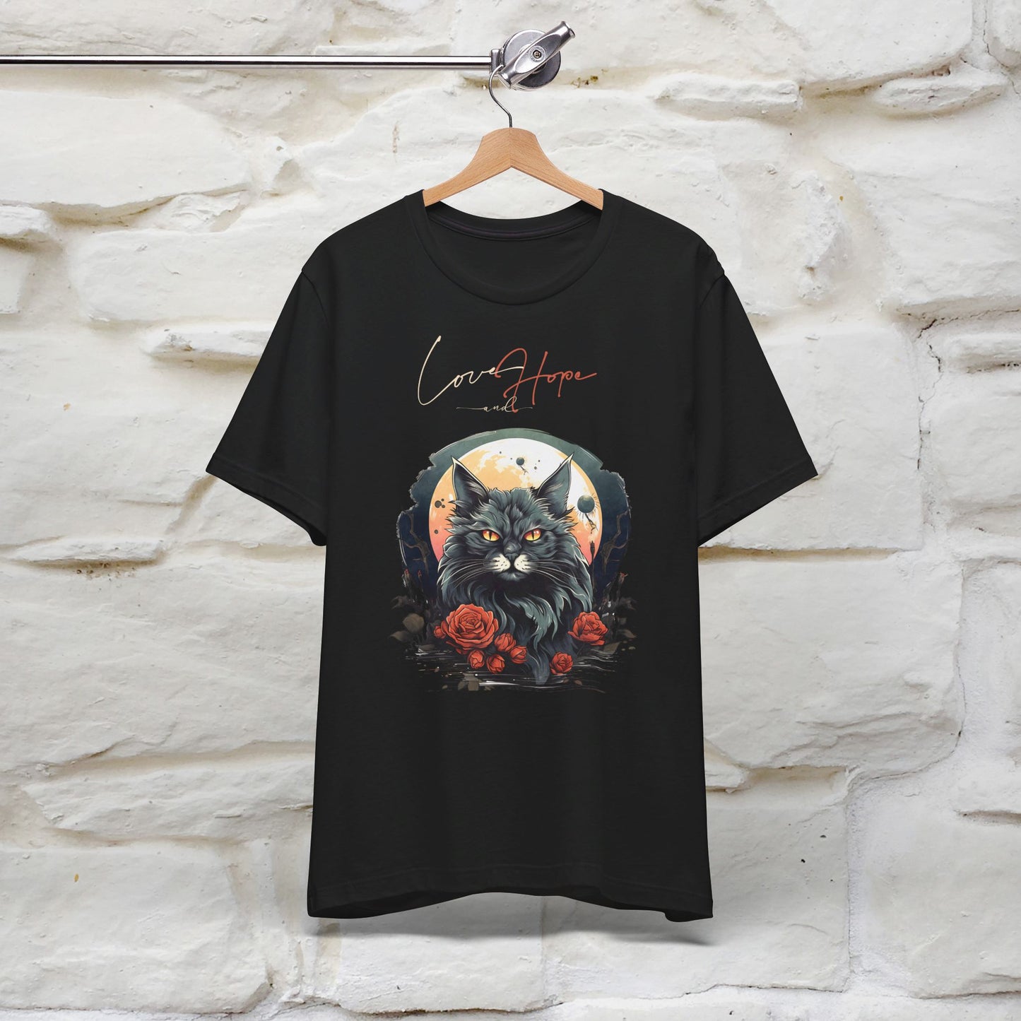 ''Love And Hope'' Cat T-shirt for Women 100% Cotton* - Nunu&Miao Studio