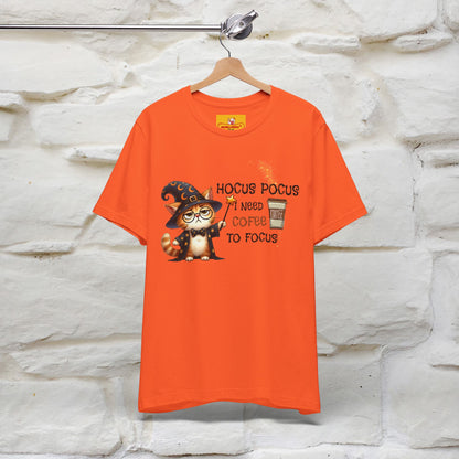 ''Hocus Pocus I Need Coffe To Focus'' Funny Cat Shirt | Nunu&Miao Studio