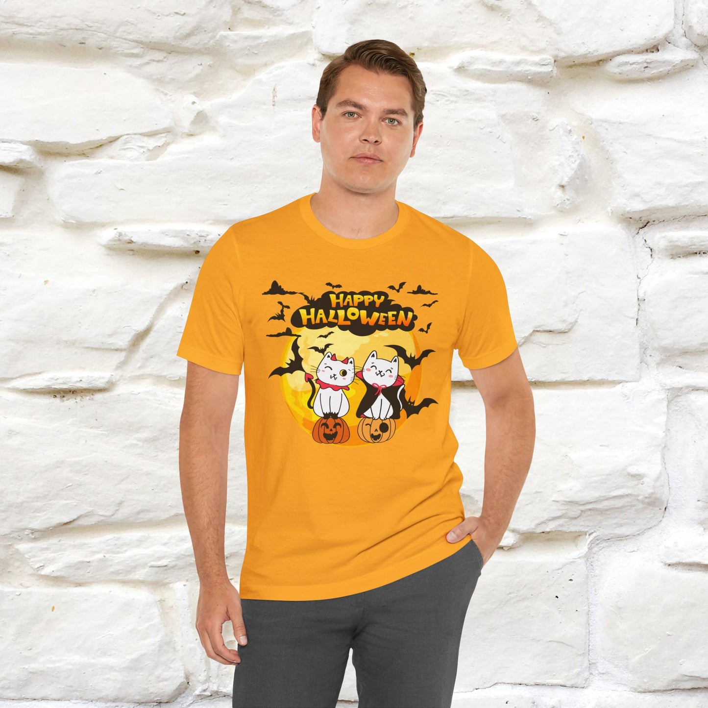 "Happy Halloween Cat Couple " Cat  T-shirt |Nunu&Miao Studio