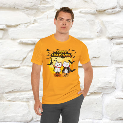"Happy Halloween Cat Couple " Cat  T-shirt |Nunu&Miao Studio
