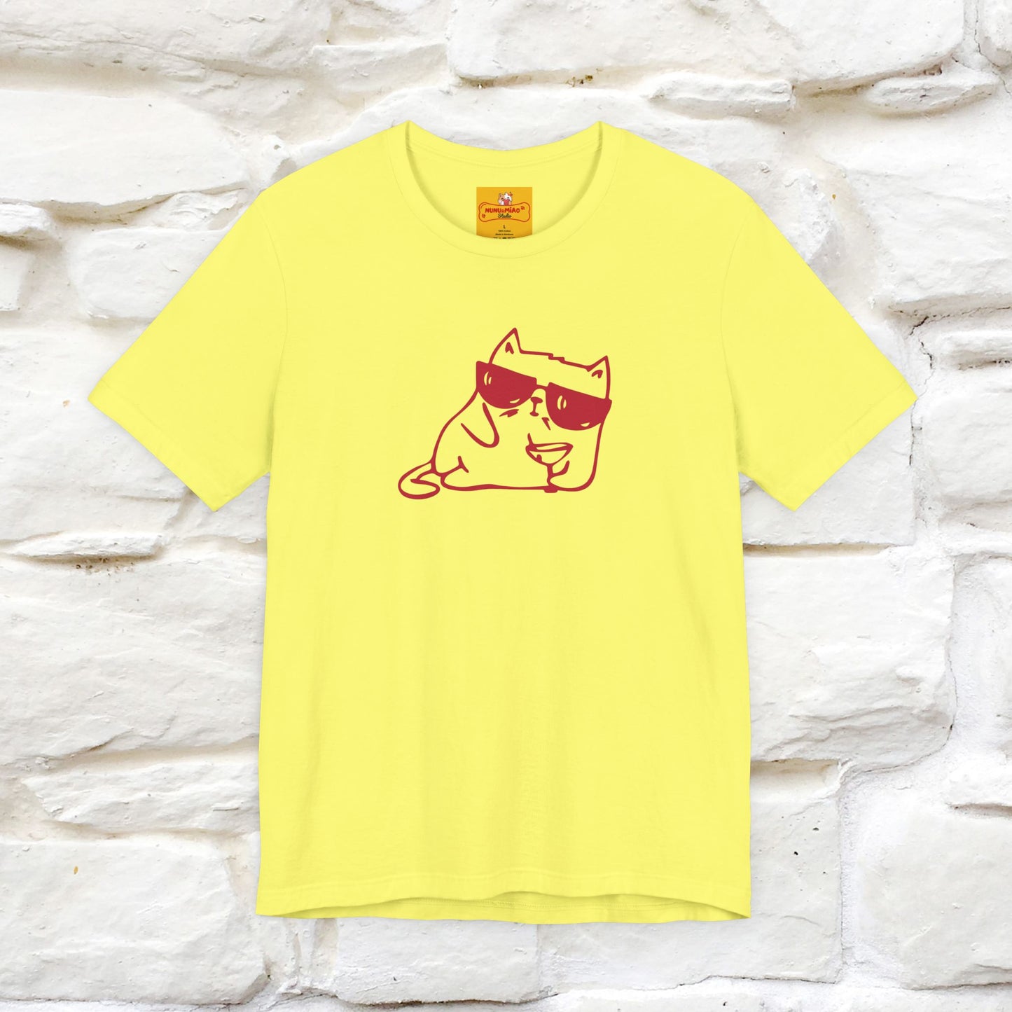 "I’m Happy, Which Often Looks Like Crazy" Cat T-Shirt| Front & Back Design | Nunu&Miao Studio
