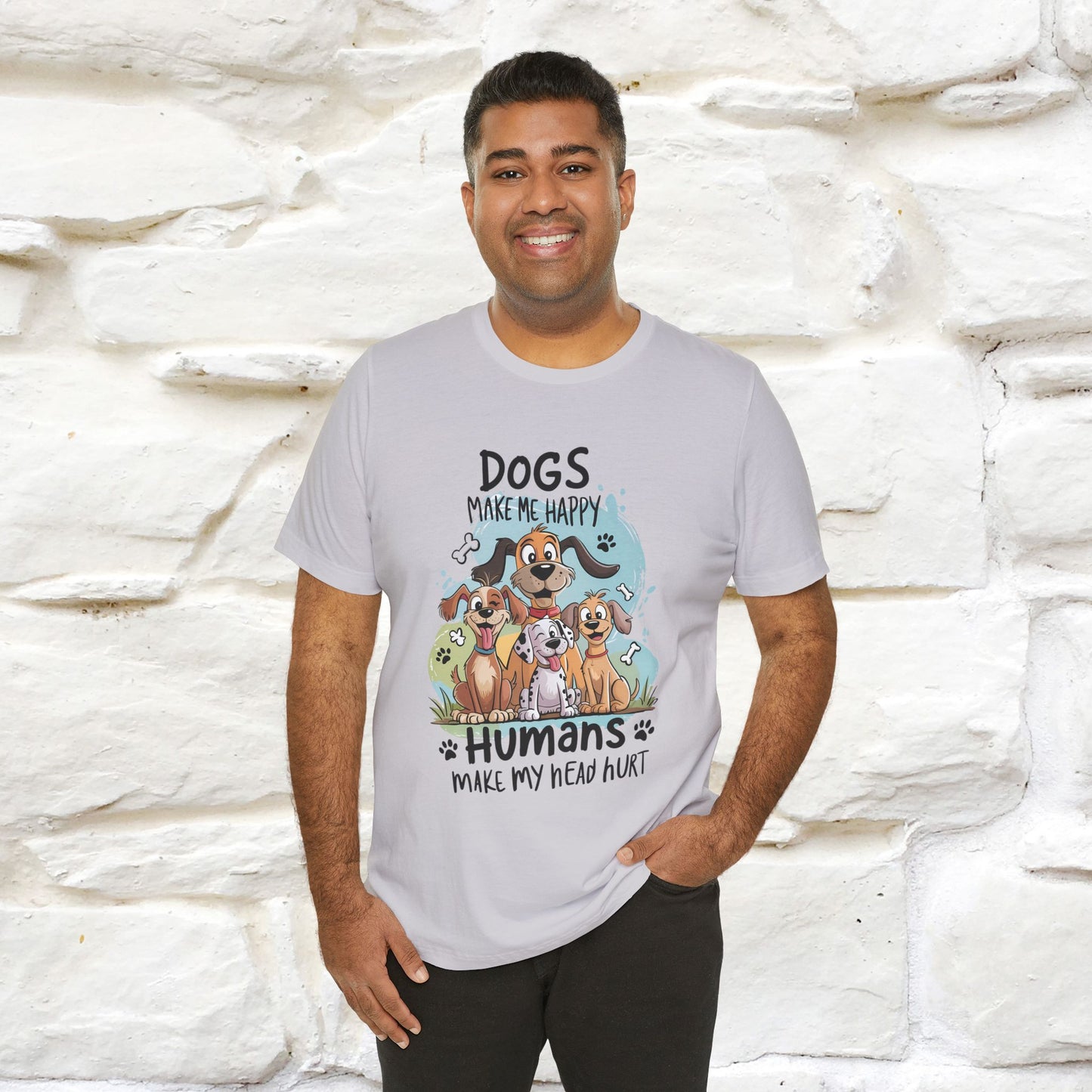 " Dogs Make Me Happy ..."  T-shirt |Nunu&Miao Studio