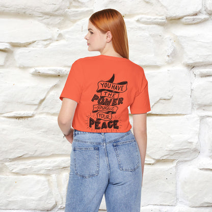 "You Have the Power to Protect Your Peace" Cat T-Shirt| Front & Back Design | Nunu&Miao Studio