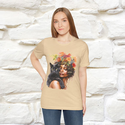 "The Black Cat and The Lady" T-Shirt for Women | 100% Cotton*