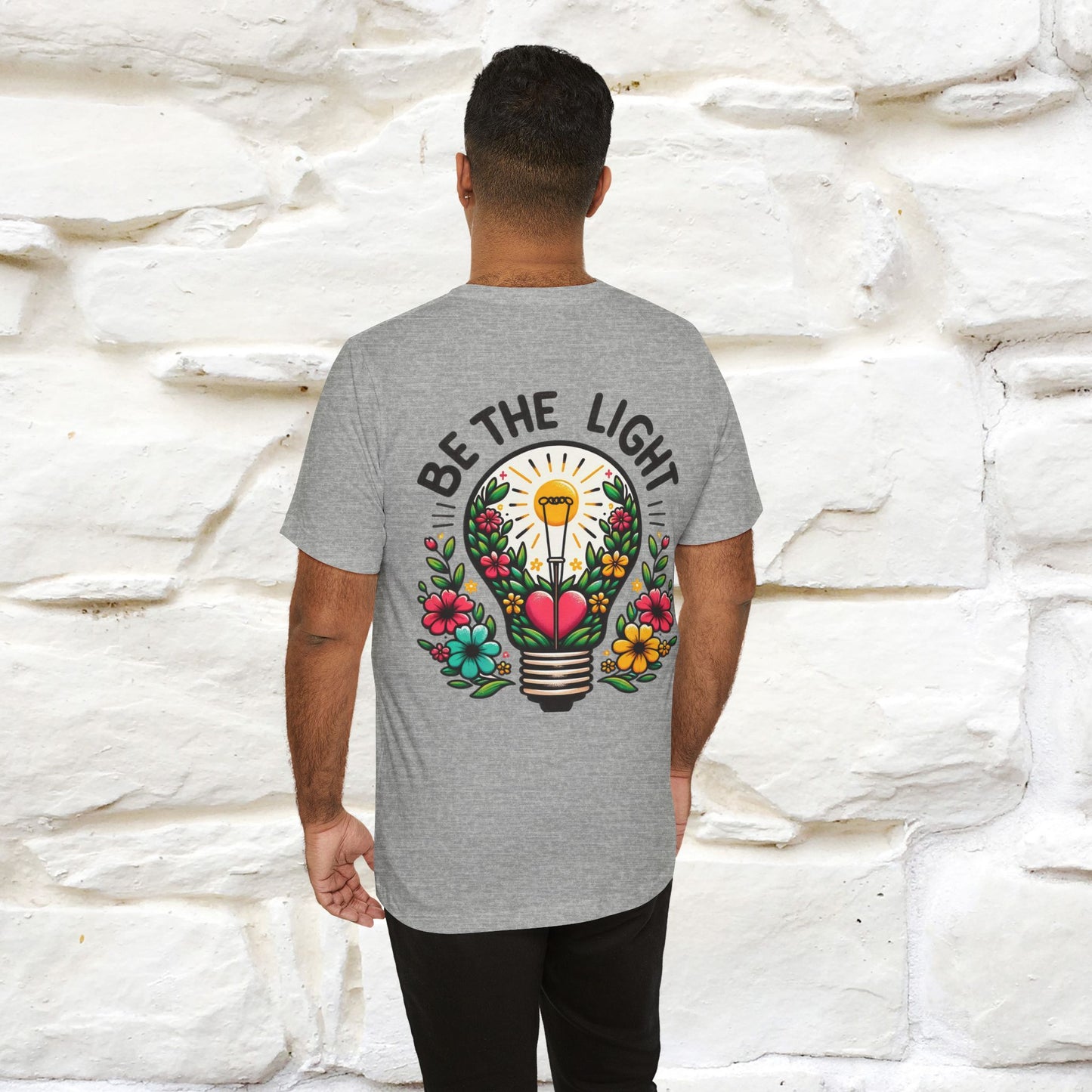 "Be The Light" Cat T-shirt for Men & Women | 100% Cotton* | Cat Lover Tee | Front & Back Design