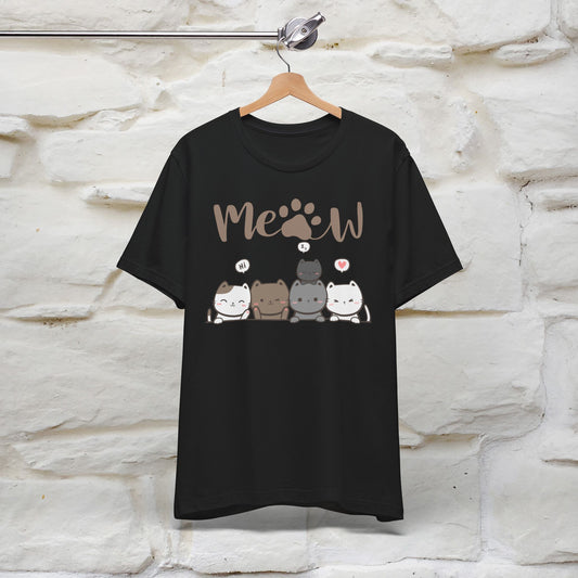 "Meow" Cute Cat T-Shirt for Men & Women | 100% Cotton 🐾