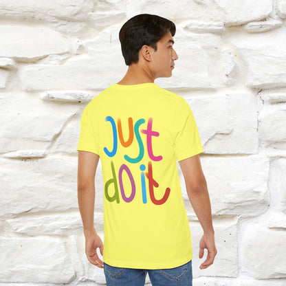 "Yes, Just Do It" Cat T-Shirt| Front & Back Design | Nunu&Miao Studio